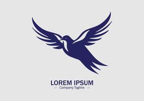 Logo of a bird icon silhouette design on light background vector