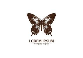 Logo of a butterfly icon silhouette isolated design on white background vector