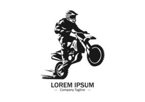 Logo of a mud bike icon silhouette design on light background vector