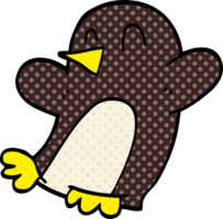 tekenfilm doodle dansende pinguïn png