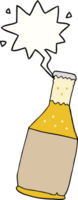 tecknad serie öl flaska med Tal bubbla png
