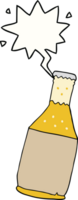 cartoon beer bottle with speech bubble png