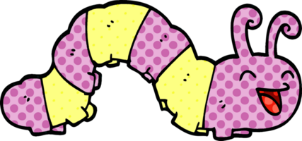 cute cartoon doodle caterpillar png