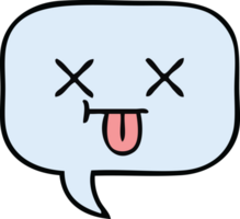 cute cartoon of a speech bubble png