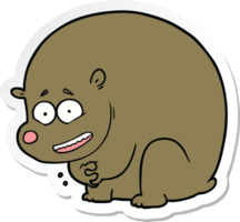 adesivo di un orso cartone animato png