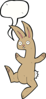 funny cartoon rabbit with speech bubble png