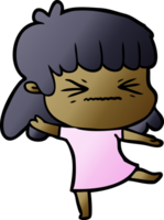 cartoon angry girl png