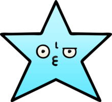 gradiente sombreado desenho animado do uma Estrela peixe png