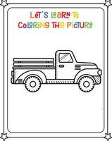 Coloring book car illustration vector