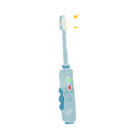 hand retro cartoon buzzing electric toothbrush png