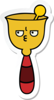 sticker of a cute cartoon school bell png