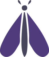 flat color retro cartoon of a moth bug png