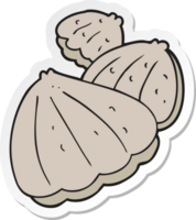 sticker of a cartoon oysters png