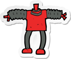 pegatina de un cuerpo de robot de dibujos animados png