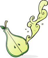 hand drawn cartoon half pear png