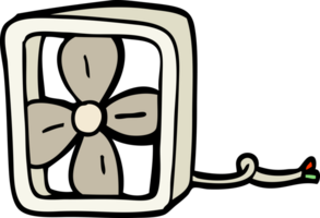 hand drawn doodle style cartoon electric fan png