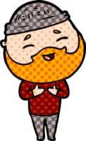 cartoon happy bearded man png