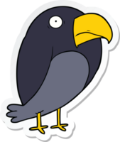 adesivo de um corvo de desenho animado png
