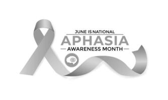 illustration of Aphasia Awareness Month in June. Banner poster, flyer and background design. flat design. vector