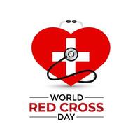 World Red Cross Day . Template celebrated in 8 may. Banner poster, flyer and background design. vector