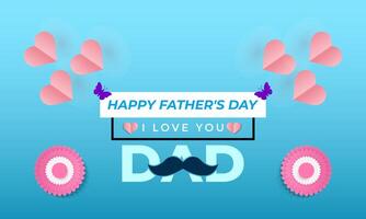 Father's Day Sale poster or banner template . Greetings and presents for Father's Day template illustration. vector