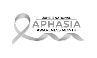 illustration of Aphasia Awareness Month in June. Banner poster, flyer and background design. flat design. vector