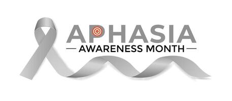 illustration of Aphasia Awareness Month in June. Banner poster, flyer and background design. flat design. vector