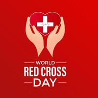 World Red Cross Day . Template celebrated in 8 may. Banner poster, flyer and background design. vector