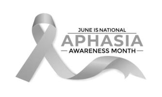 illustration of Aphasia Awareness Month in June. Banner poster, flyer and background design. flat design. vector