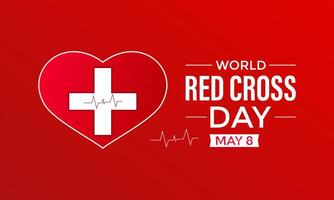 World Red Cross Day . Template celebrated in 8 may. Banner poster, flyer and background design. vector