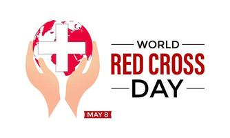 World Red Cross Day . Template celebrated in 8 may. Banner poster, flyer and background design. vector