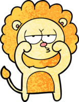 lion ennuyé de dessin animé png