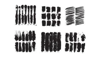 Paint stroke Ink brush stroke collection vector