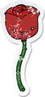 noodlijdende sticker van een cartoonbloem png