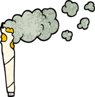 grunge texturé illustration dessin animé cannabis cigarette png