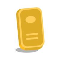 oro plata en lingotes plano icono. oro bar icono en isométrica 3d estilo en un blanco antecedentes. elemento gráfico icono diseño con oro bar tema como un símbolo de lujo y poder. vector