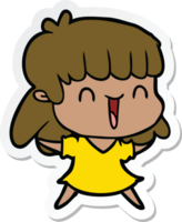 sticker of a cartoon woman png