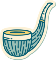 sticker of tattoo in traditional style of a smokers pipe png