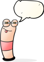 hand drawn speech bubble cartoon worm png