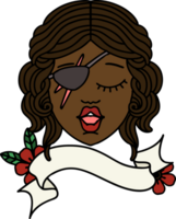 Retro Tattoo Style human rogue character face png