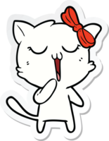 sticker of a cartoon cat png