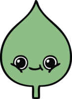 cute cartoon of a expressional leaf png