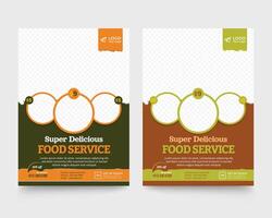 Food flyer design, business flyer template vector
