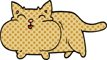 gatto felice di doodle del fumetto png