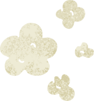 rétro illustration style excentrique dessin animé des nuages png