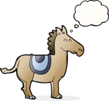 cartoon donkey with thought bubble png