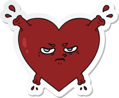 sticker of a cartoon heart png