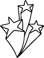 línea dibujo peculiar dibujos animados estrellas png