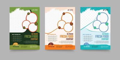 Food flyer design, business flyer template vector