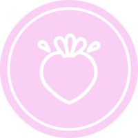 färsk frukt cirkulär ikon symbol png